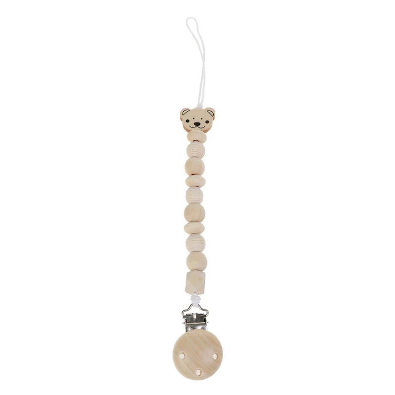 Baby Dummy Chain Wood Pacifier Clip Bear Head Bead Dummy Clip Infant Teether Toy
Baby Dummy Chain Wood Pacifier Clip Bear Head Bead Dummy Clip Infant Teether Toy