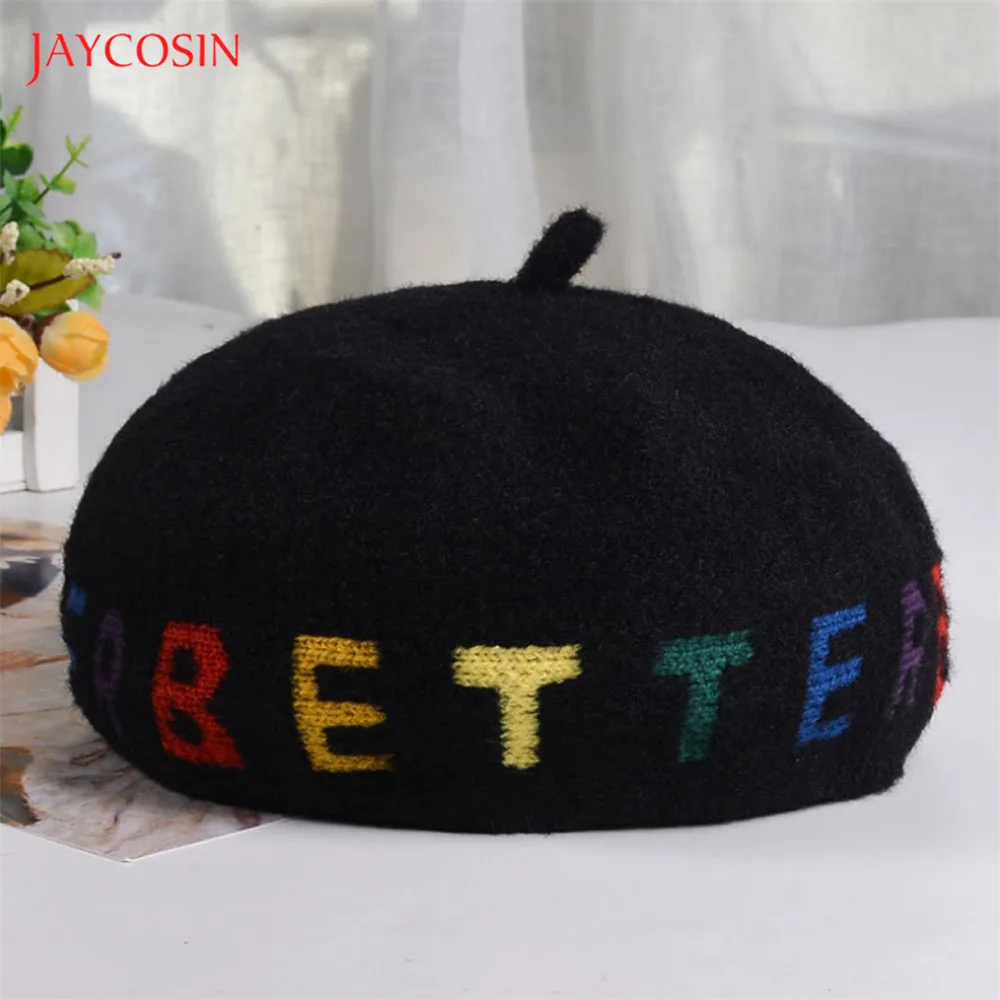 Женские твидовые шапки Jaycosin Newsboy Модные Винтажные с буквенным принтом и золотыми