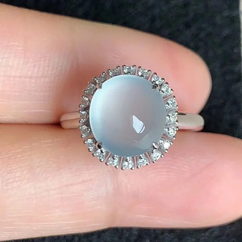Прямая поставка, Женское кольцо из белого халцедона, бриллианты, S925 SlivJade, кольцо, подарок для женщин, Изящные Ювелирные изделия 
Прямая поставка, Женское кольцо из белого халцедона, бриллианты, S925 SlivJade, кольцо, подарок для женщин, Изящные Ювелирные изделия