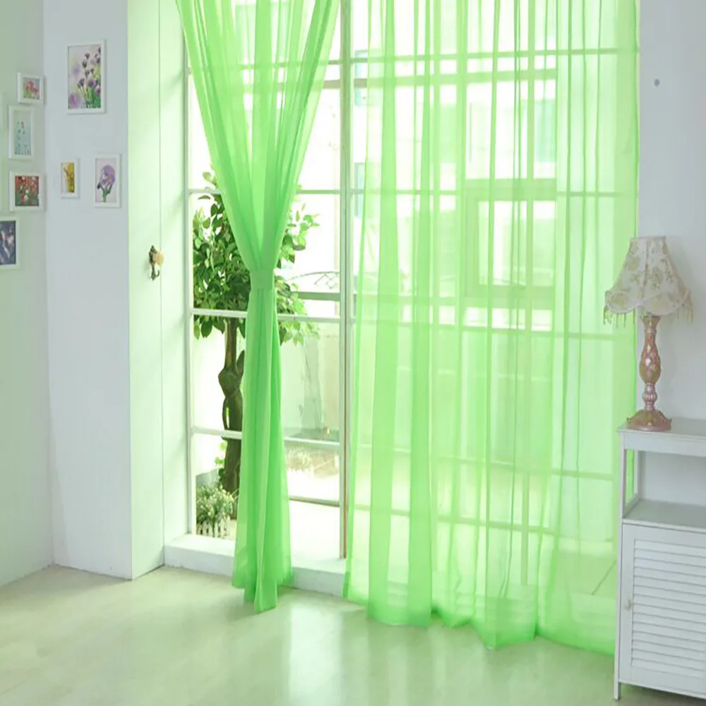 1 PCS Window Curtain Pure Color Tulle Door Drape Panel Sheer Scarf Valances Micro-transparent light-weight gauze transmission
1 PCS Window Curtain Pure Color Tulle Door Drape Panel Sheer Scarf Valances Micro-transparent light-weight gauze transmission