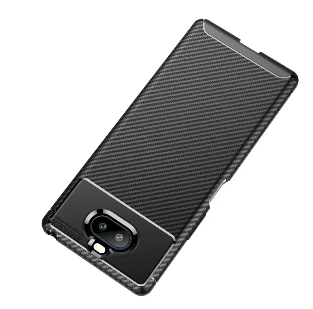 Роскошный чехол из углеродного волокна и ТПУ для sony Xperia 20 Мягкий защитный