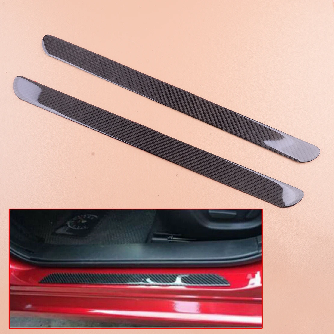 2Pcs/Set Car Middle Size Black Carbon Fiber Car Scuff Plate Door Sill Cover Panel Step Protector Guard Universal
2Pcs/Set Car Middle Size Black Carbon Fiber Car Scuff Plate Door Sill Cover Panel Step Protector Guard Universal