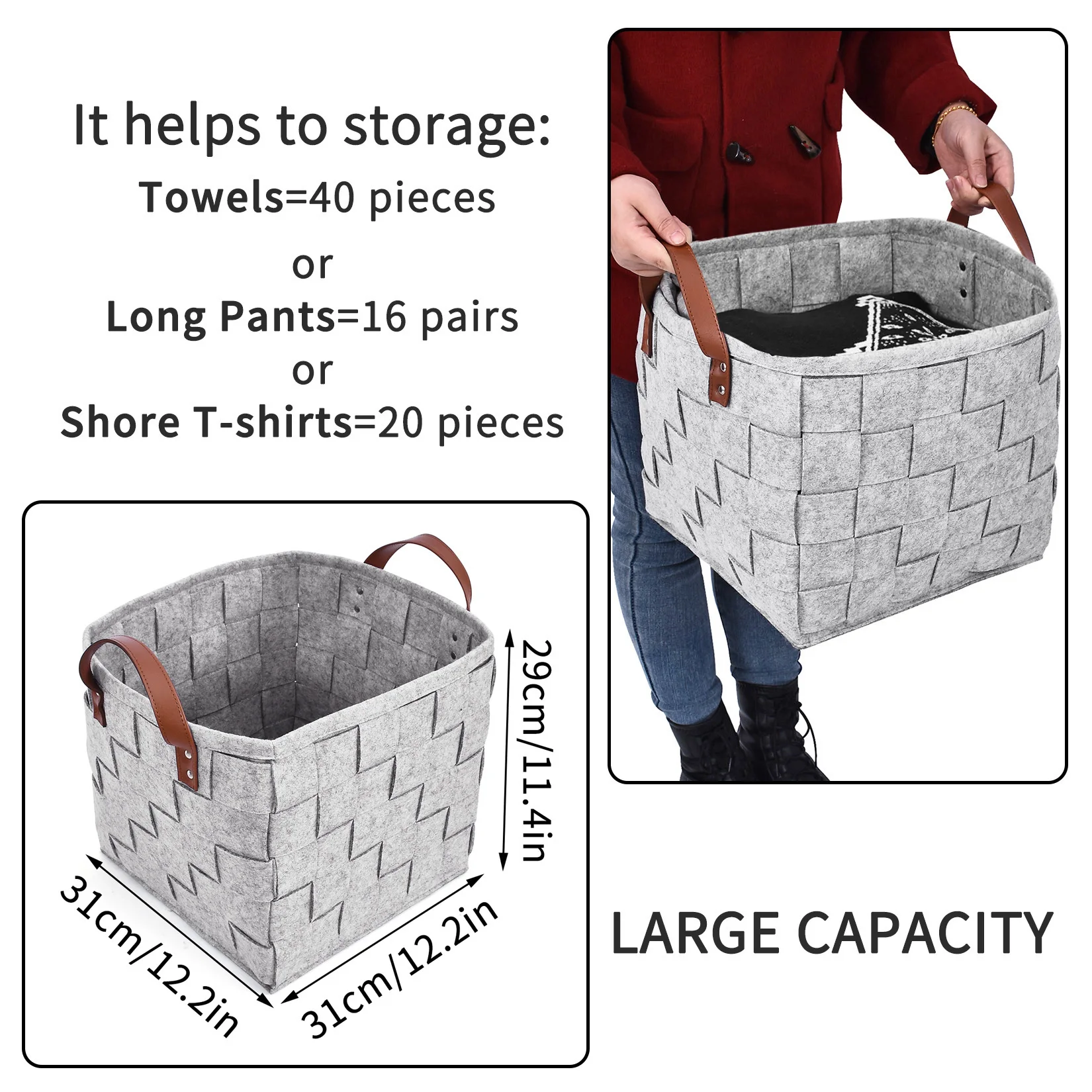 Felt Storage Bag Storage Basket Clothes Organizer Box Sundries Organizer Bags Kids Toy Storage Bags New Household Simple 
Felt Storage Bag Storage Basket Clothes Organizer Box Sundries Organizer Bags Kids Toy Storage Bags New Household Simple