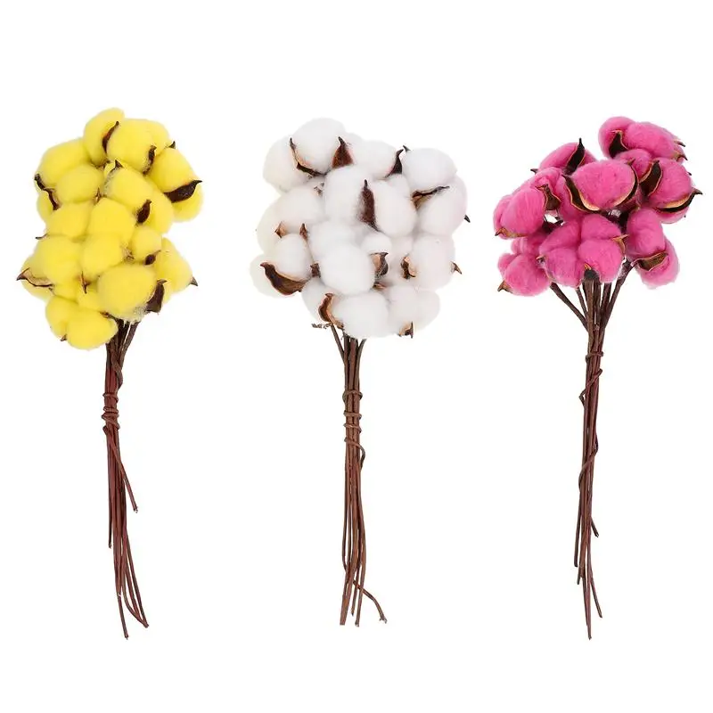 30pcs Natural Cotton Branches Dried White Pink Yellow Fake Flower Stem Farmhouse Style Naturally Pompom Artificial Filler Floral
30pcs Natural Cotton Branches Dried White Pink Yellow Fake Flower Stem Farmhouse Style Naturally Pompom Artificial Filler Floral