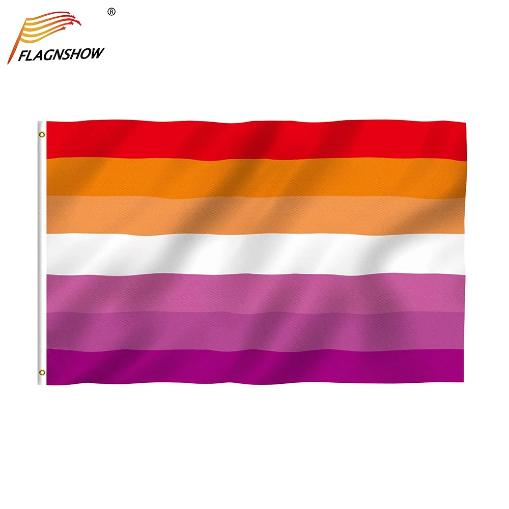 3x5 Feet Sunset Lesbian Pride Flag LGBT Les Sunset Pride Flags 100D Heavy Polyester
3x5 Feet Sunset Lesbian Pride Flag LGBT Les Sunset Pride Flags 100D Heavy Polyester