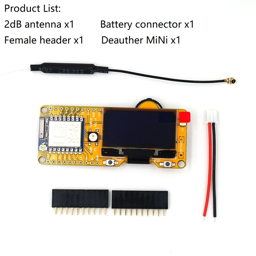 WiFi Deauther MiNi DSTIKE with 1.3" OLED Development Board Included 5DB Antenna 1Set
WiFi Deauther MiNi DSTIKE with 1.3" OLED Development Board Included 5DB Antenna 1Set