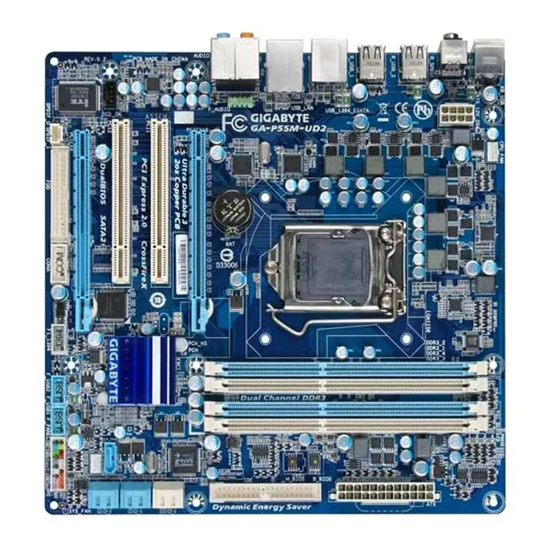Материнская плата Gigabyte LGA P55M-UD2, Intel P55, оригинальная десктопная материнская плата DDR3 16 Гб 2 × 1156 X16 SATA2 Core i7 i5 CPU Micro-ATX, PCI-E
Материнская плата Gigabyte LGA P55M-UD2, Intel P55, оригинальная десктопная материнская плата DDR3 16 Гб 2 × 1156 X16 SATA2 Core i7 i5 CPU Micro-ATX, PCI-E