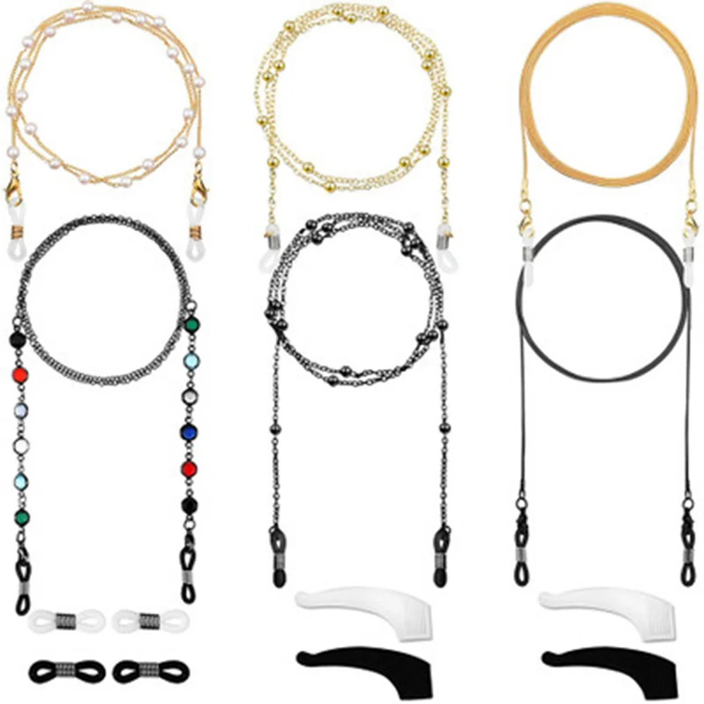 6pcs/set Sunglasses Masking Chains Multiple Acrylic Pearl Crystal Eyeglasses Chains Eyeglass Eyewear Lanyards For Mask Chains
6pcs/set Sunglasses Masking Chains Multiple Acrylic Pearl Crystal Eyeglasses Chains Eyeglass Eyewear Lanyards For Mask Chains