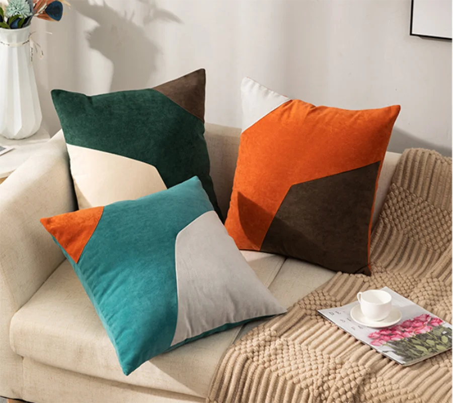 Frosted Velvet Color Matching Pillowcase Home Decorative Cushions for Sofa Contrast 45X45CM Square Geometry Cushion Cover
Frosted Velvet Color Matching Pillowcase Home Decorative Cushions for Sofa Contrast 45X45CM Square Geometry Cushion Cover