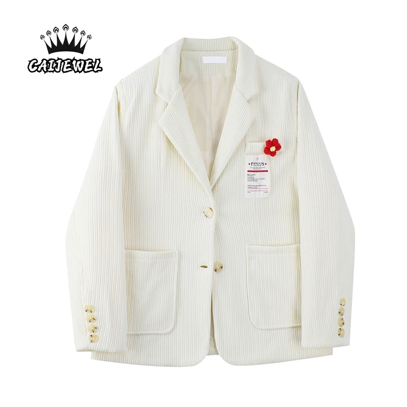 White Women's Blazer Jackets Autumn Winter Long Sleeves Streetwear Chic Design Fashion Casual Baggy Office Ladies Jackets Coat
White Women's Blazer Jackets Autumn Winter Long Sleeves Streetwear Chic Design Fashion Casual Baggy Office Ladies Jackets Coat