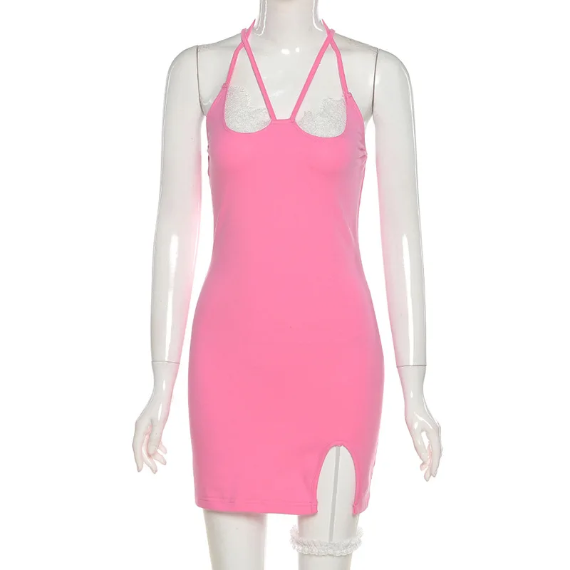 Mini Dress Sleeveless Hanging Neck Split Dress Solid Color High Waist Sleeveless Dresses Summer Casual Dress New Summer Women's
Mini Dress Sleeveless Hanging Neck Split Dress Solid Color High Waist Sleeveless Dresses Summer Casual Dress New Summer Women's