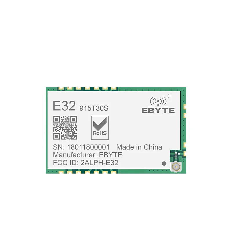 E32-915T30S 1 Вт Высокая мощность SX1276 модуль LoRa UART RF 915 МГц 30dBm 8 км беспроводной передатчик и приемник модуль связи iot
E32-915T30S 1 Вт Высокая мощность SX1276 модуль LoRa UART RF 915 МГц 30dBm 8 км беспроводной передатчик и приемник модуль связи iot