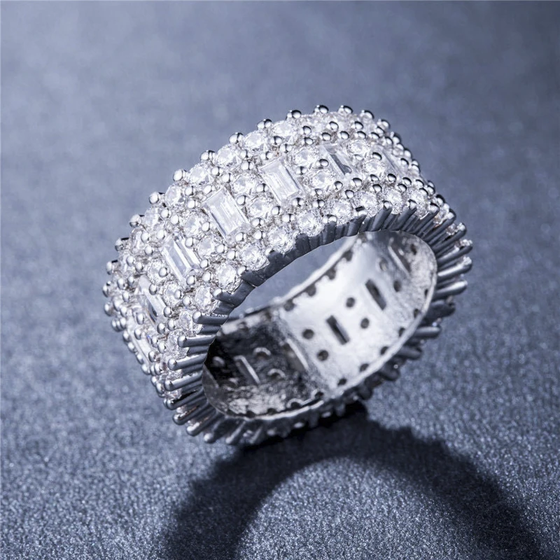 2021 Fashion Silver Color Inlaid Small Rectangular White Zircon Full Crystal Ring for WomenEngagement Ring Jewelry
2021 Fashion Silver Color Inlaid Small Rectangular White Zircon Full Crystal Ring for WomenEngagement Ring Jewelry