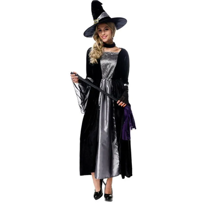 Lady Carnival Party Adults Women Black Long Witch Cosplay Costumes Hallowmas Supplies Costume Halloween Christmas
Lady Carnival Party Adults Women Black Long Witch Cosplay Costumes Hallowmas Supplies Costume Halloween Christmas