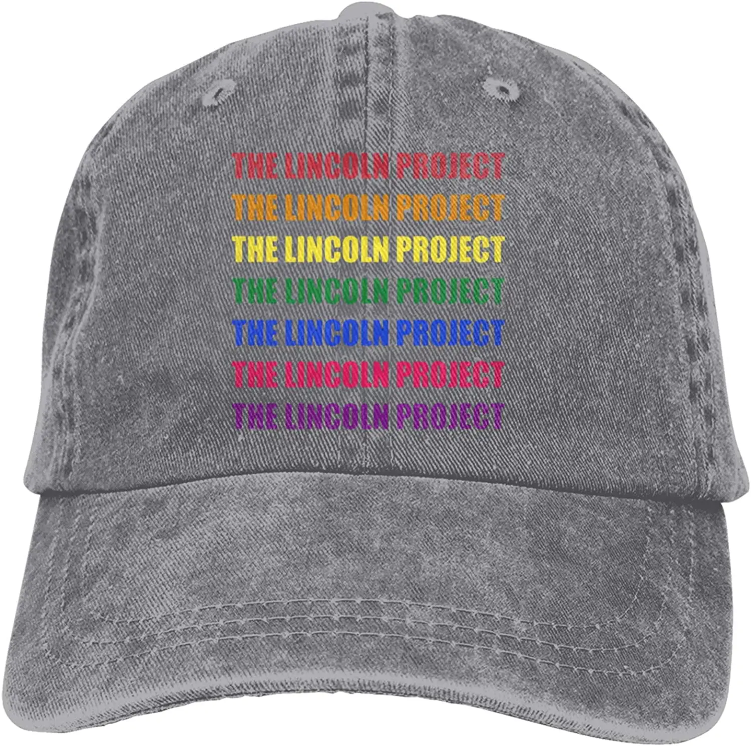 

The Lincoln Project Raibow Original Unisex Classic Vintage Washed Denim Hat Adjustable Dad Baseball Cap