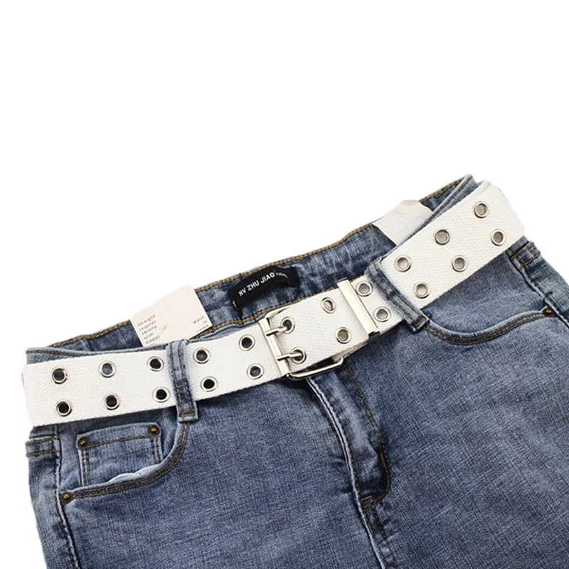 Harajuku Wide Canvas Web Double Grommet Hole Buckle Belt Female Male Waist Strap Belts For Women Men Jeans
Harajuku Wide Canvas Web Double Grommet Hole Buckle Belt Female Male Waist Strap Belts For Women Men Jeans