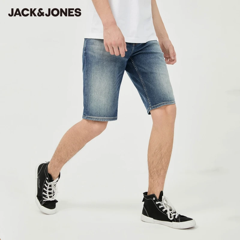 

JackJones Men's Stretch Cotton Regular fit Casual Slim Fit Denim Shorts|220243509