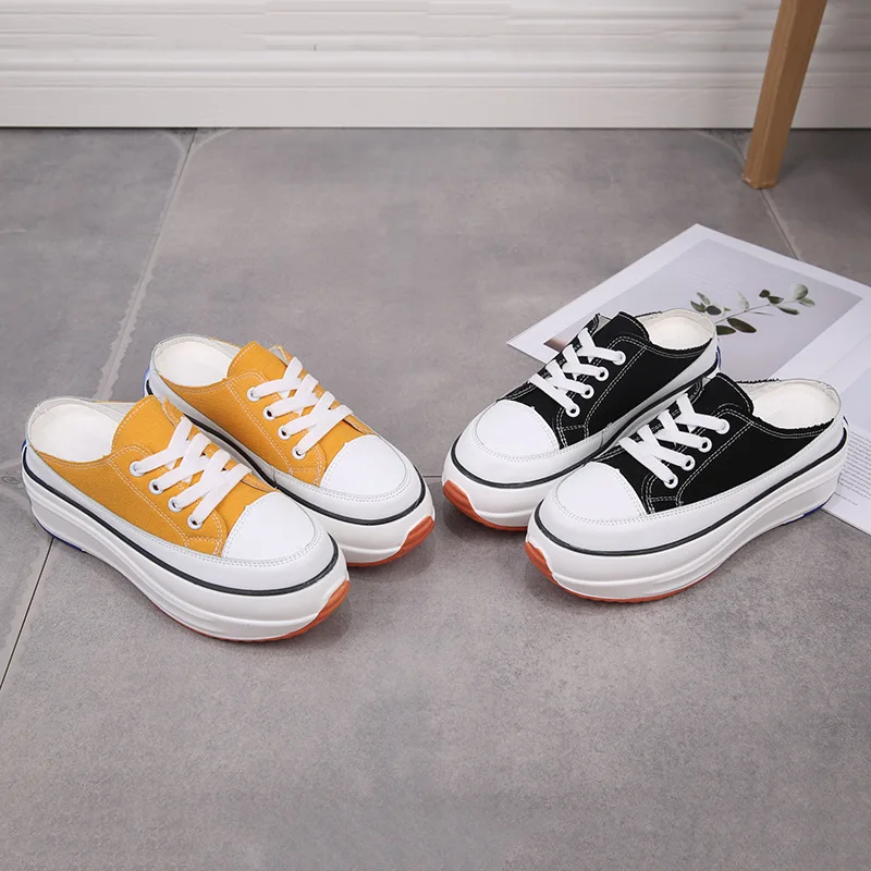 Wedge Heels Canvas Platform Slippers for Women Shoes Casual Platform Mules Shoes Women Slippers Half Home Slippers Trend New
Wedge Heels Canvas Platform Slippers for Women Shoes Casual Platform Mules Shoes Women Slippers Half Home Slippers Trend New