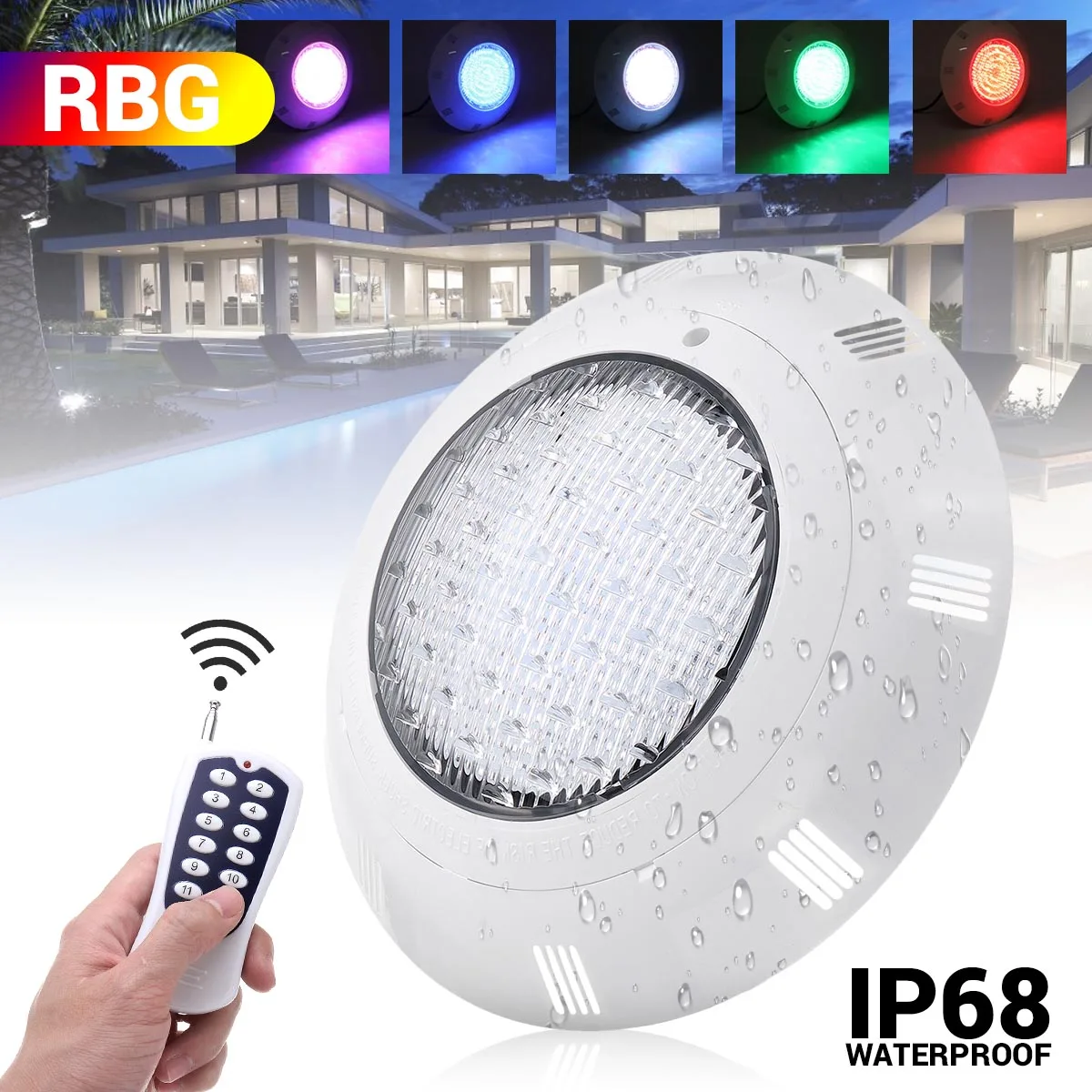35W RGB Led Swimming Pool Light 360LED IP68 Waterproof AC/DC12V-24V Outdoor RGB UnderWater Light Pond Led Piscina Luz Spotlight
35W RGB Led Swimming Pool Light 360LED IP68 Waterproof AC/DC12V-24V Outdoor RGB UnderWater Light Pond Led Piscina Luz Spotlight