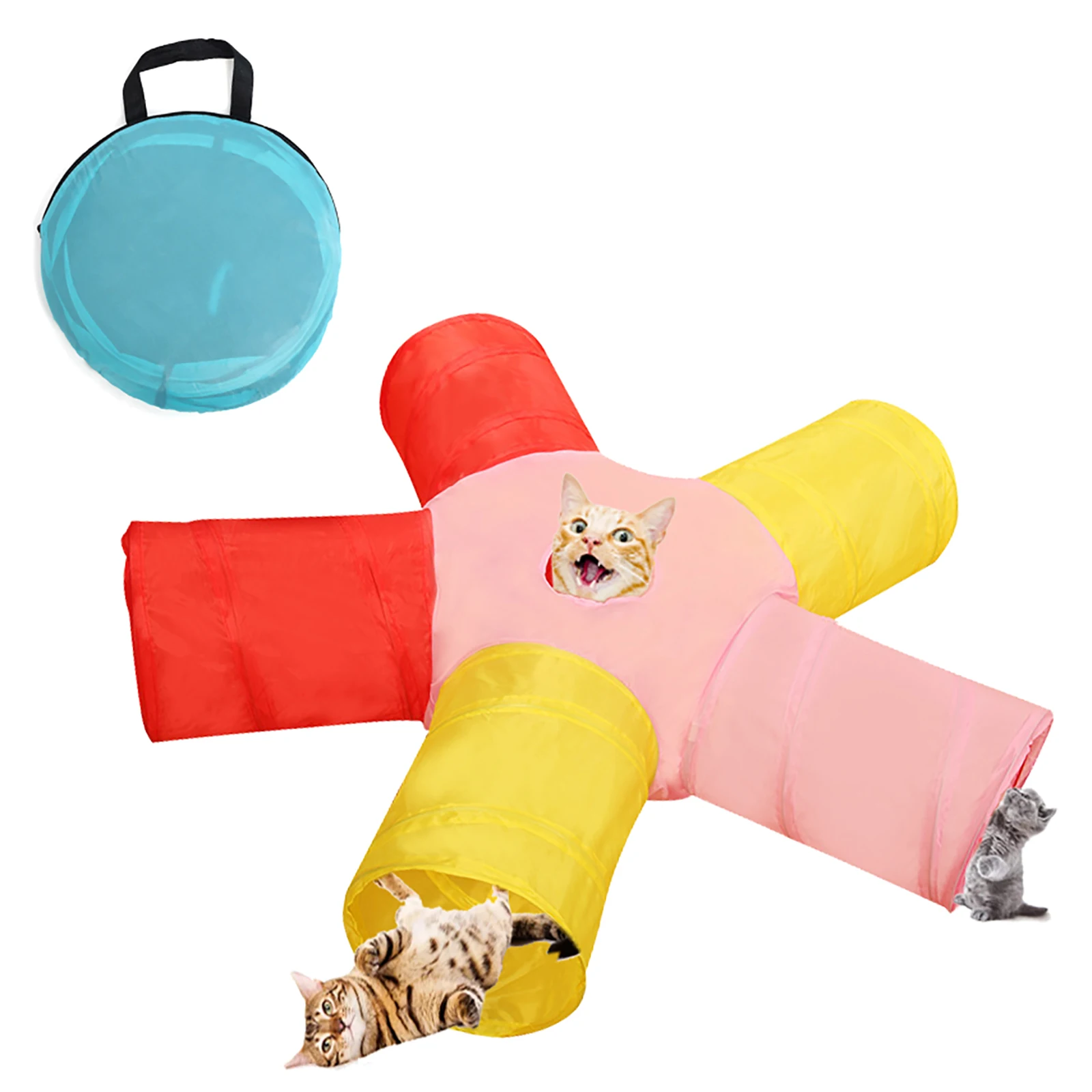 Туннель для кошек трубки 5 способ Расширяемый Складной кошки Игровая палатка с сумкой для хранения 
Туннель для кошек трубки 5 способ Расширяемый Складной кошки Игровая палатка с сумкой для хранения