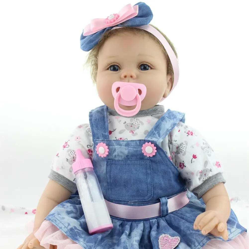 RCtown 55cm Silicone Doll Handmade Children's Playmate Reborn Doll With Nipple + Feeding Bottle Toys Gift
RCtown 55cm Silicone Doll Handmade Children's Playmate Reborn Doll With Nipple + Feeding Bottle Toys Gift