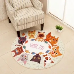 Cartoon small animals kitten elephants beautiful floor mats round rugs bedroom living room home decoration
Cartoon small animals kitten elephants beautiful floor mats round rugs bedroom living room home decoration