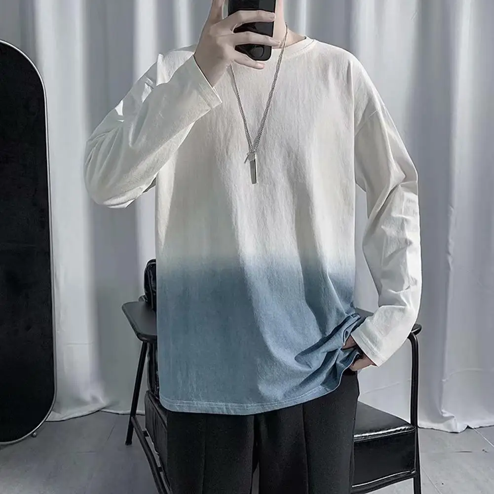 Fashion Men Gradient Color Long Sleeve Round Neck Breathable Loose Leisure T-shirt Blouse
Fashion Men Gradient Color Long Sleeve Round Neck Breathable Loose Leisure T-shirt Blouse