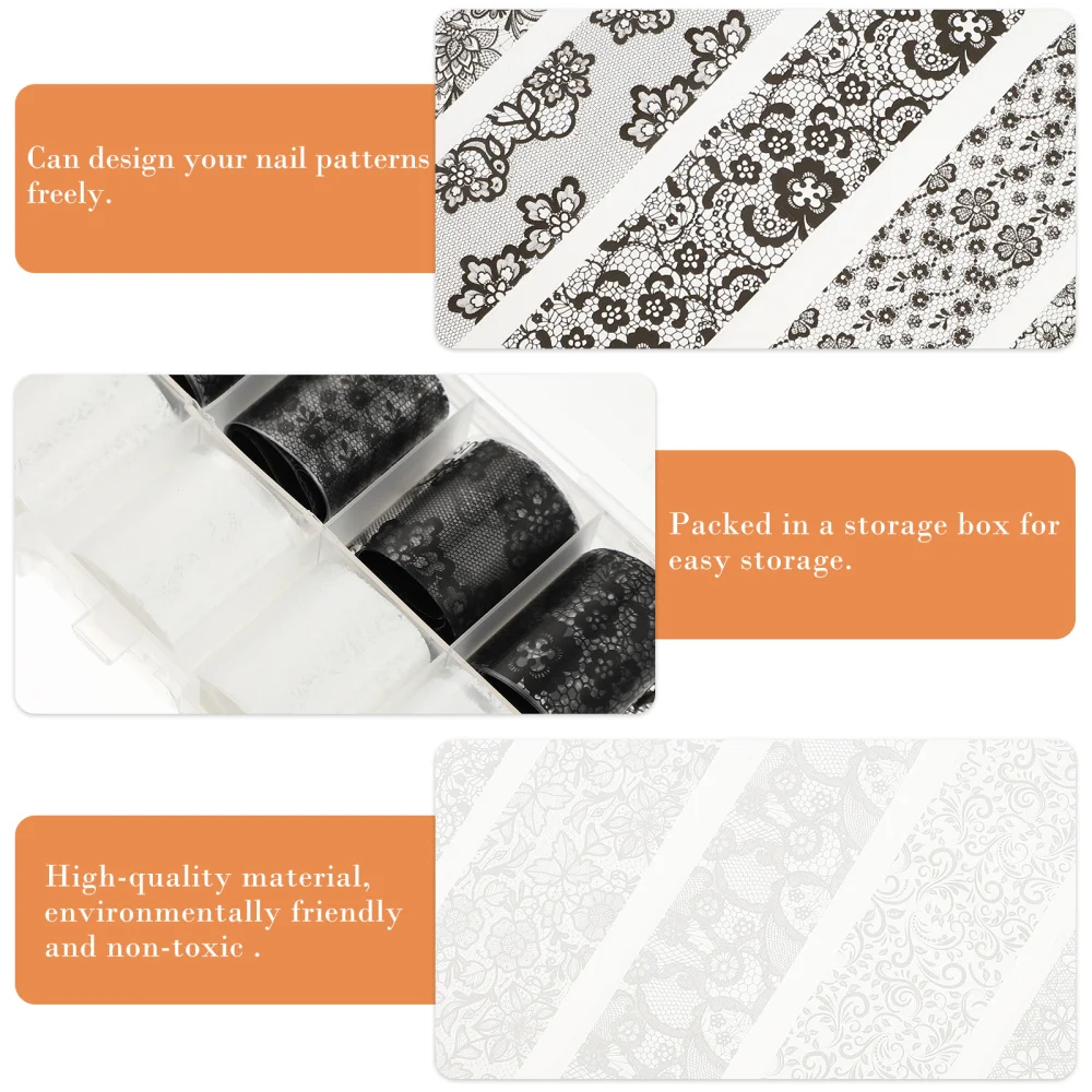 30 Rolls Lace Star Style Stickers Nail Art Decals for Manicure
30 Rolls Lace Star Style Stickers Nail Art Decals for Manicure