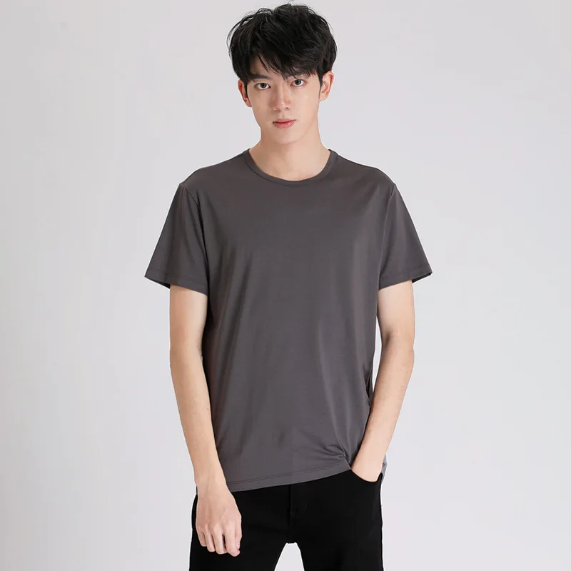 In the summer of 2021 the new men's pure color round collar short sleeve T-shirt men's loose big yards
In the summer of 2021 the new men's pure color round collar short sleeve T-shirt men's loose big yards