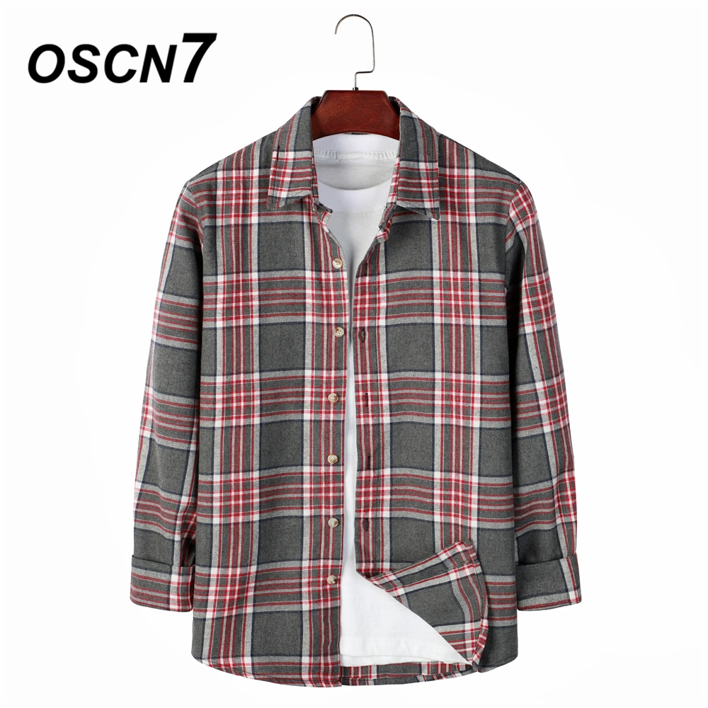 OSCN7 Casual Plaid Long Sleeve Shirt Men High High Streetwear 2021 Fall Women Shirt Retro Shirts Harujuku Mens Shirt 210
OSCN7 Casual Plaid Long Sleeve Shirt Men High High Streetwear 2021 Fall Women Shirt Retro Shirts Harujuku Mens Shirt 210