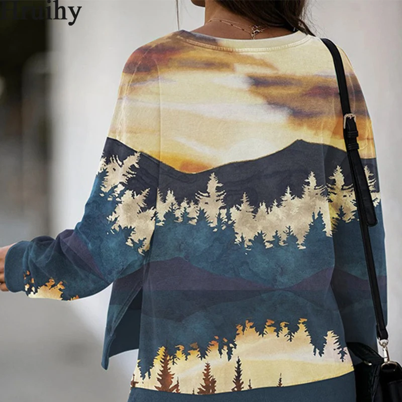 Women's Clothing Long Sleeve Streetwear Casual Fashion New Sweatshirts O Neck Loose Landscape Printing Sudaderas De Mujer
Women's Clothing Long Sleeve Streetwear Casual Fashion New Sweatshirts O Neck Loose Landscape Printing Sudaderas De Mujer