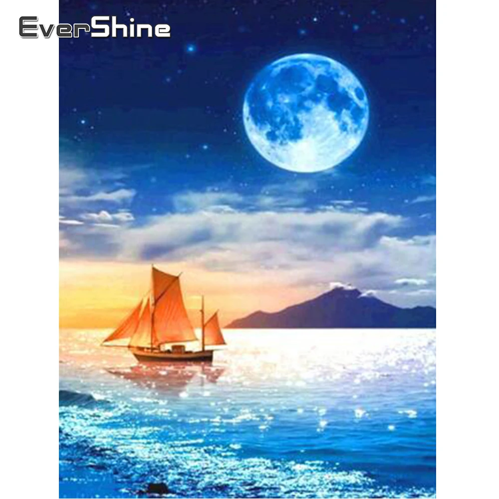 Алмазная мозаика EverShine 5D «сделай сам», картина в виде Луны, ночи, квадратной формы, живописный Декор для дома с лодкой
Алмазная мозаика EverShine 5D «сделай сам», картина в виде Луны, ночи, квадратной формы, живописный Декор для дома с лодкой