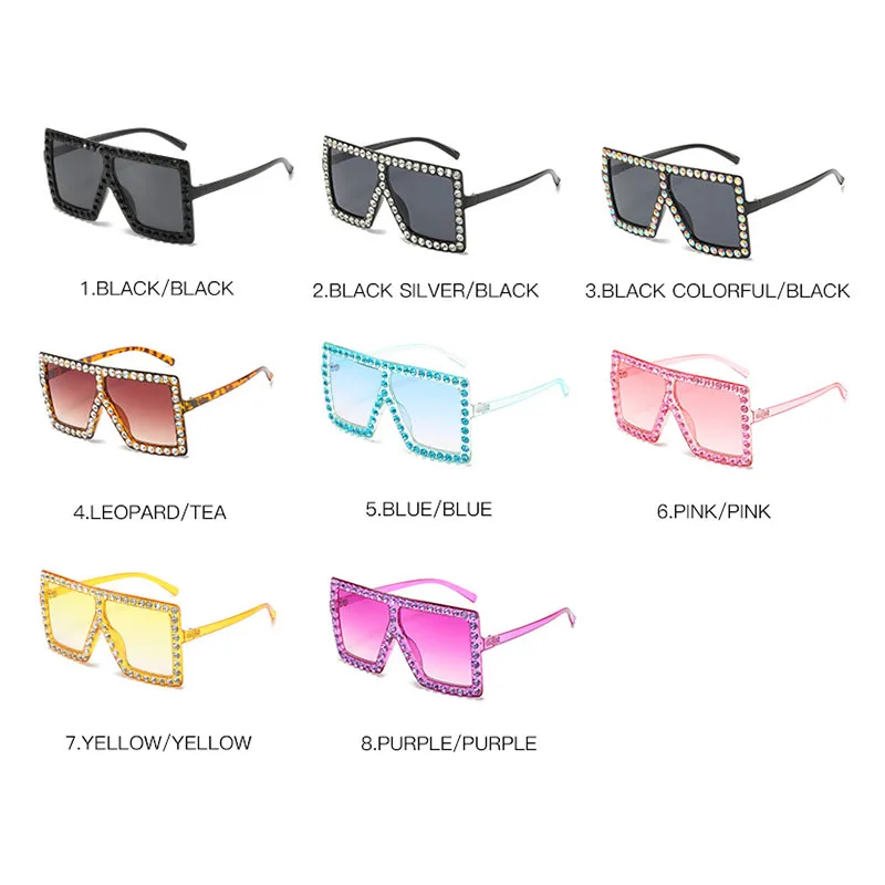 Vintage Colorful Diamond Oversized Square Sunglasses Women 2020 Big Frame Luxury Crystal Sun Glasses Rhinestone Shades UV400
Vintage Colorful Diamond Oversized Square Sunglasses Women 2020 Big Frame Luxury Crystal Sun Glasses Rhinestone Shades UV400