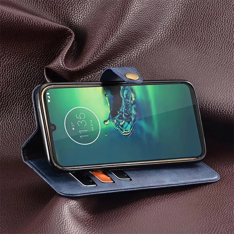 Флип чехол для Motorola Moto G8 Plus Кожаный противоударный Магнитный телефона Plus/XT2019 1