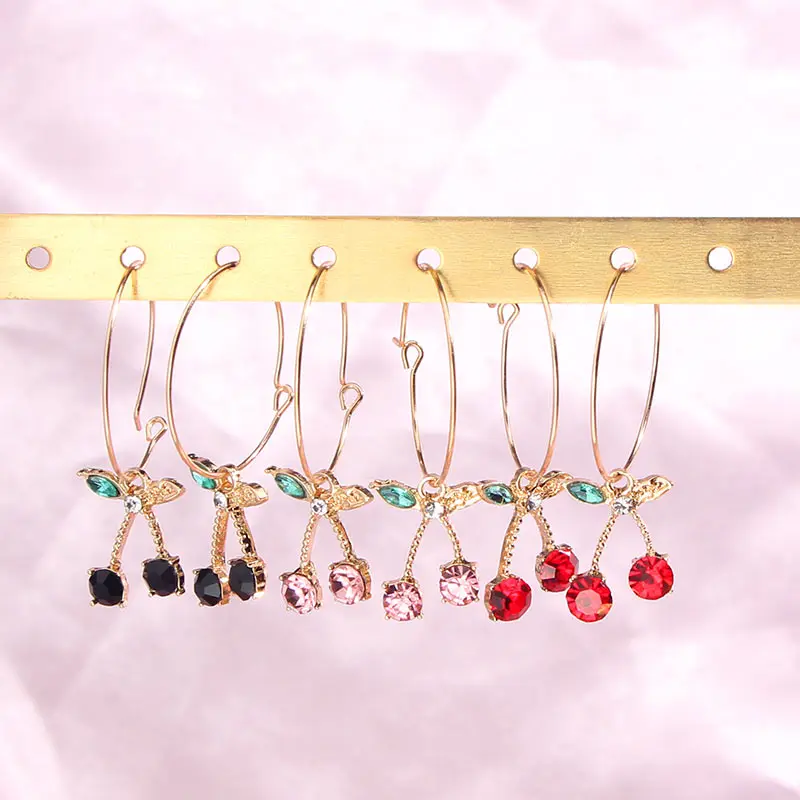 Kasajewel Korean Cute Cherry Drop Earrings For Women Girl Fashion Multicolor Fruit Crystal Earrings Charm Jewelry Party Gift
Kasajewel Korean Cute Cherry Drop Earrings For Women Girl Fashion Multicolor Fruit Crystal Earrings Charm Jewelry Party Gift