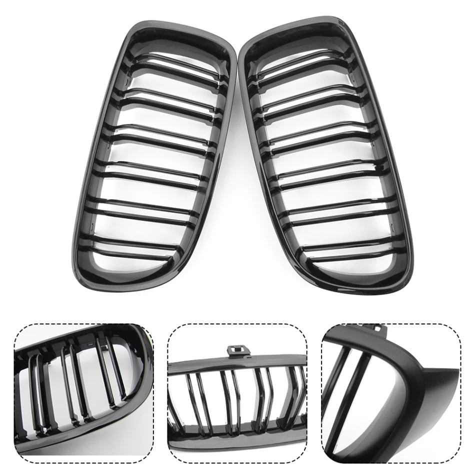 1Pair Car Glossy/Matte Black Front Bumper Double 2 Slat Kidney Grilles for BMW 3 Series F30 F35 320li 325i 328i 335i Grilles
1Pair Car Glossy/Matte Black Front Bumper Double 2 Slat Kidney Grilles for BMW 3 Series F30 F35 320li 325i 328i 335i Grilles