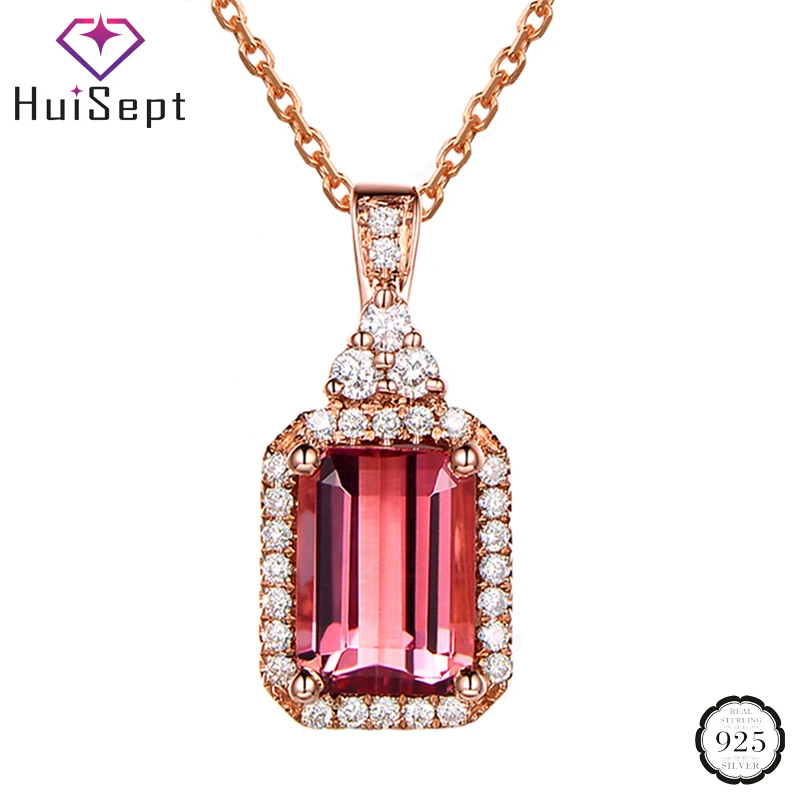 HuiSept Fashion 925 Silver Women Necklace Geometric Shaped Ruby Zircon Gemstones Pendant Jewelry Ornaments for Wedding Wholesale
HuiSept Fashion 925 Silver Women Necklace Geometric Shaped Ruby Zircon Gemstones Pendant Jewelry Ornaments for Wedding Wholesale