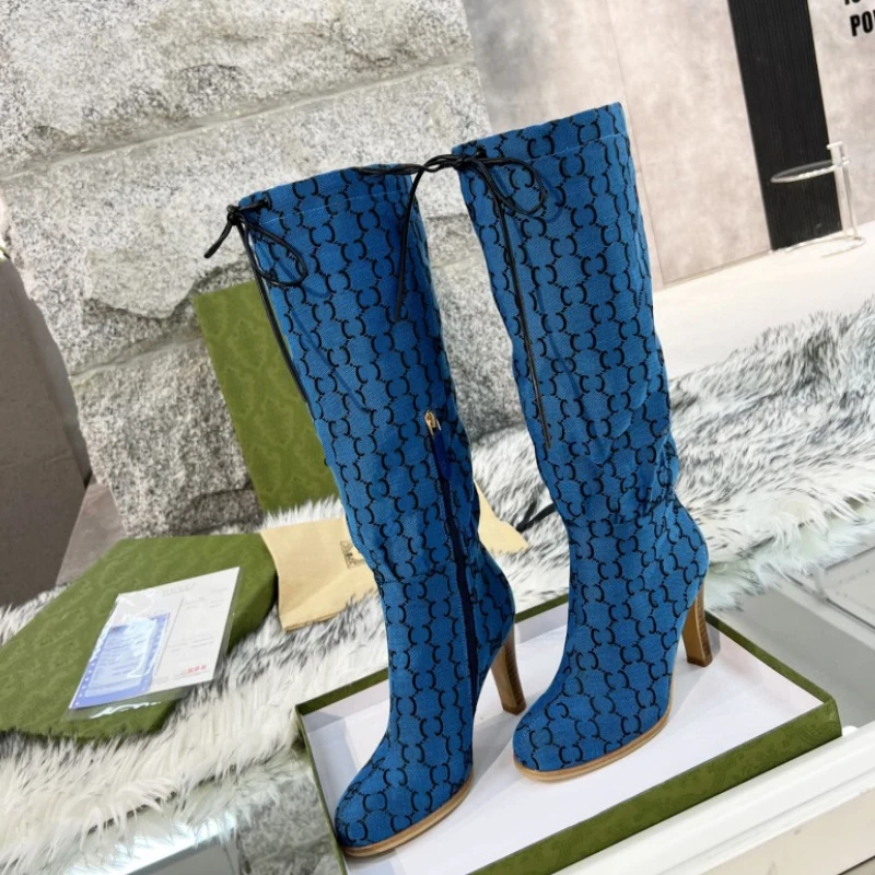 High Knee Boots for Spring Autumn New Women's Knee High Boot Cowhide Printed Drawstring Metal Zipper Genuine Leather Sole Shoes
High Knee Boots for Spring Autumn New Women's Knee High Boot Cowhide Printed Drawstring Metal Zipper Genuine Leather Sole Shoes
