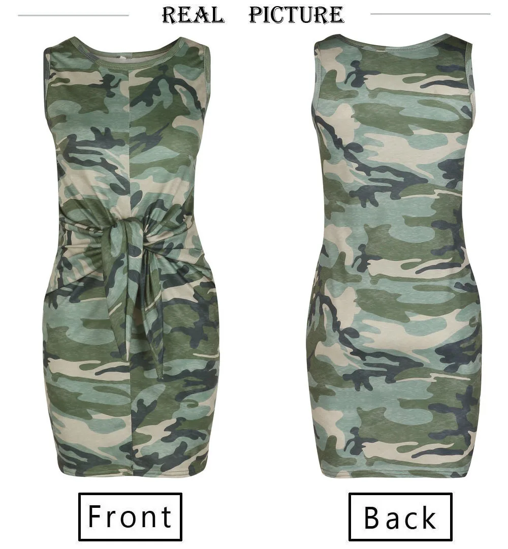 Camouflage woman dress summer Bandage tank dress bodycon O-Neck mini dress Sleeveless Slim dresses casual clothing
Camouflage woman dress summer Bandage tank dress bodycon O-Neck mini dress Sleeveless Slim dresses casual clothing
