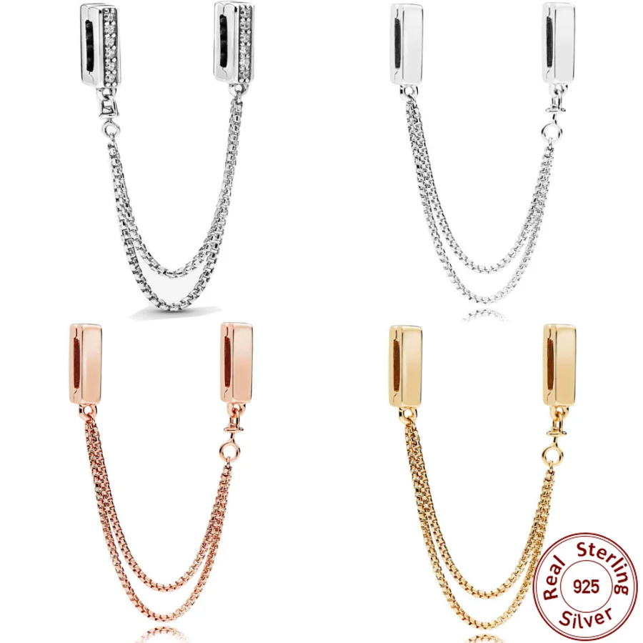 Reflexions Style Safety Chain 100% 925 Sterling Silver Material Fit Pandora Reflexions Bracelet Charm DIY Jewelry
Reflexions Style Safety Chain 100% 925 Sterling Silver Material Fit Pandora Reflexions Bracelet Charm DIY Jewelry