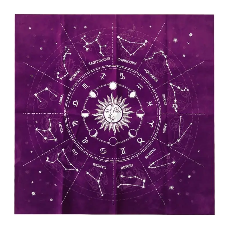 12 Constellations Tarot Card Tablecloth Velvet Divination Altar Cloth Board Game Fortune Astrology Oracle Card Pad H053 
12 Constellations Tarot Card Tablecloth Velvet Divination Altar Cloth Board Game Fortune Astrology Oracle Card Pad H053