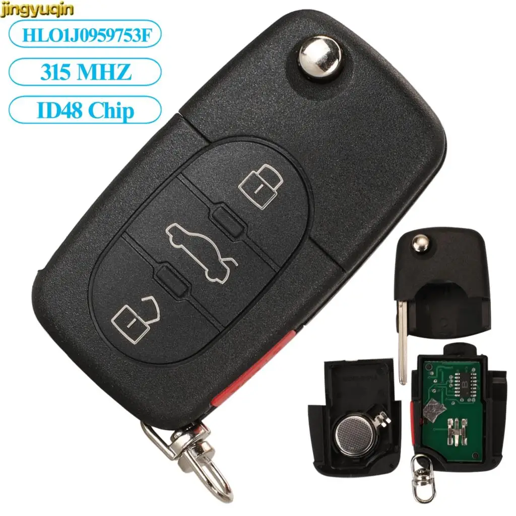 Jingyuqin дистанционный ключ-брелок от машины Control 315 МГц ID48 чип для Audi A2 A3 A4 A6 A8 TT Quattro HLO1J0959753F 3 + 1 кнопки
Jingyuqin дистанционный ключ-брелок от машины Control 315 МГц ID48 чип для Audi A2 A3 A4 A6 A8 TT Quattro HLO1J0959753F 3 + 1 кнопки