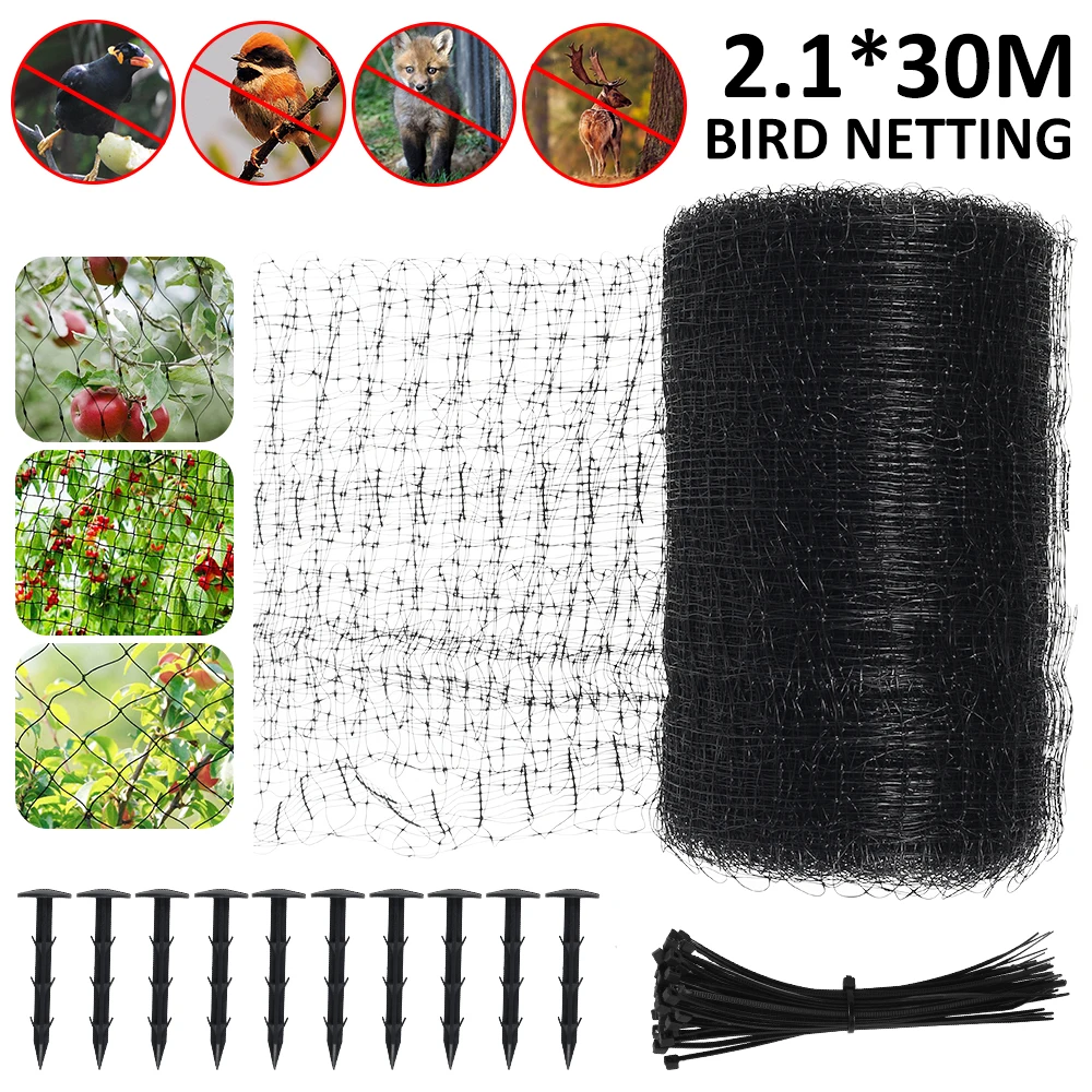 30mx2.1m Extra Strong Anti Bird Catcher Netting Fruit Tree Vegetables Flower Garden Fence and Crops Protective Fencing Mesh
30mx2.1m Extra Strong Anti Bird Catcher Netting Fruit Tree Vegetables Flower Garden Fence and Crops Protective Fencing Mesh