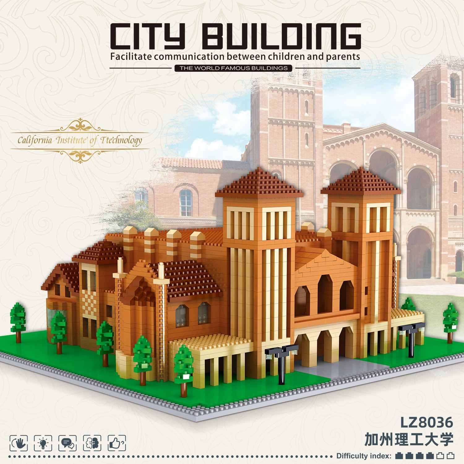 USA America Architecture Model Building Brick California Institute of Technology Micro Blocks Gift for Kids Boy Girl Adults
USA America Architecture Model Building Brick California Institute of Technology Micro Blocks Gift for Kids Boy Girl Adults