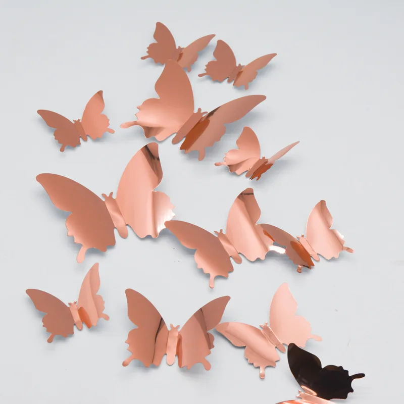 12Pcs/lot 3D Butterfly Mirror Wall Sticker Decal Wall Art Removable Wedding Decoration Kids Room Decoration Sticker
12Pcs/lot 3D Butterfly Mirror Wall Sticker Decal Wall Art Removable Wedding Decoration Kids Room Decoration Sticker