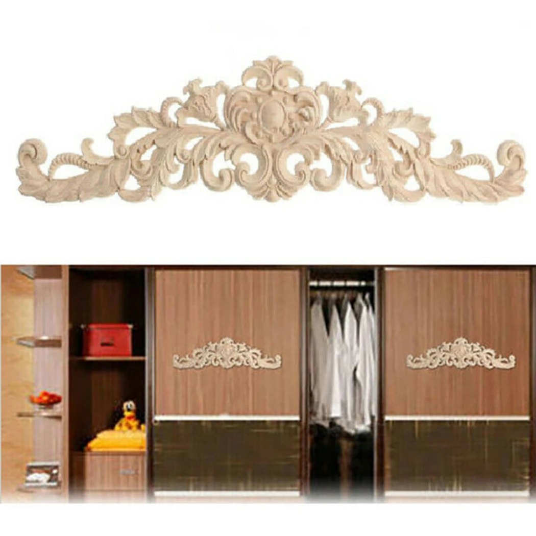 1pc Wooden Carved Applique DIY Decor Furniture Stickers Wardrobe Decoration Wood Color Decal 30x8.5x0.8cm
1pc Wooden Carved Applique DIY Decor Furniture Stickers Wardrobe Decoration Wood Color Decal 30x8.5x0.8cm