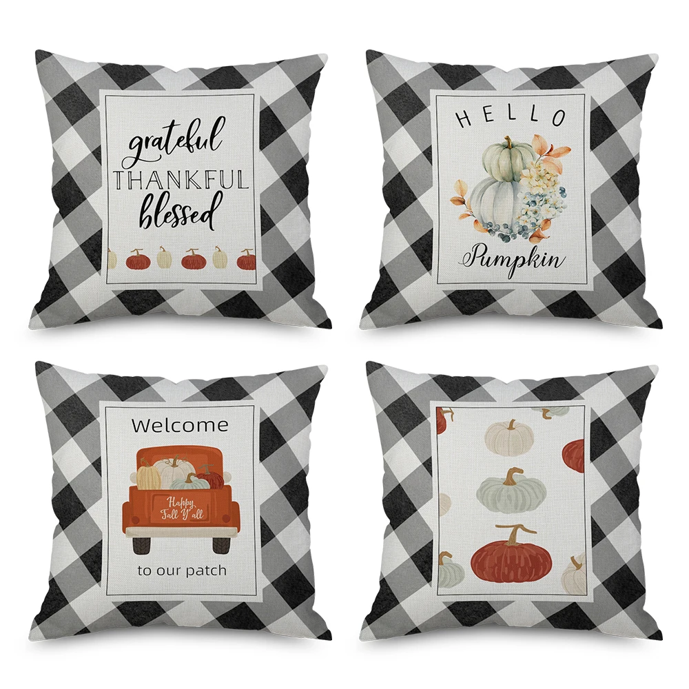 2021 Thanksgiving Throw Pillow Covers 18x18 Set of 4 Happy Fall Yall Thankful Cushion Case for Sofa Couch Cotton Linen No filler
2021 Thanksgiving Throw Pillow Covers 18x18 Set of 4 Happy Fall Yall Thankful Cushion Case for Sofa Couch Cotton Linen No filler