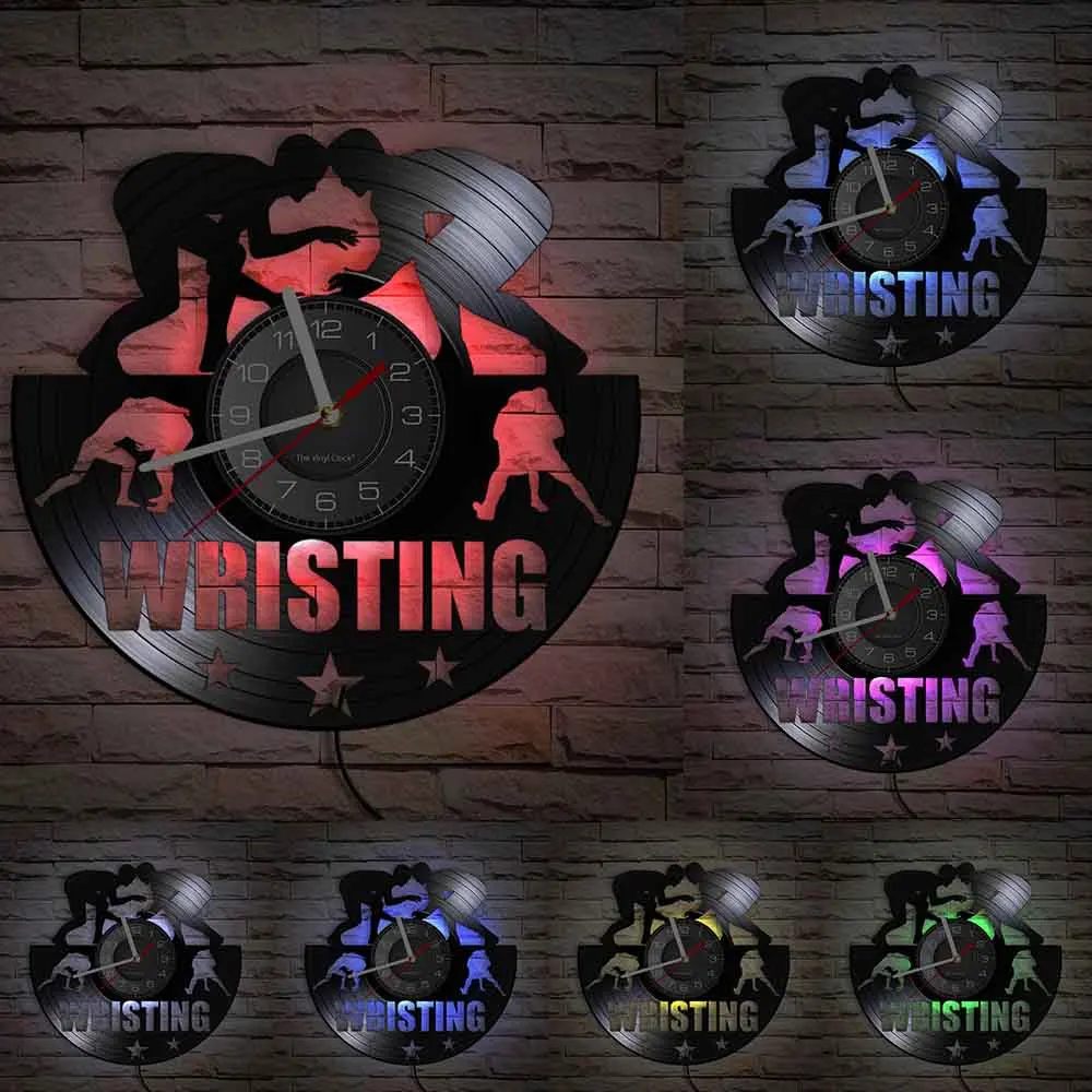 Wrestling Vinyl Album Re-purposed Record Clock Wristing Combat Sport Fight Club Decorative Clock Wall Watch Wrestler Man Decor
Wrestling Vinyl Album Re-purposed Record Clock Wristing Combat Sport Fight Club Decorative Clock Wall Watch Wrestler Man Decor
