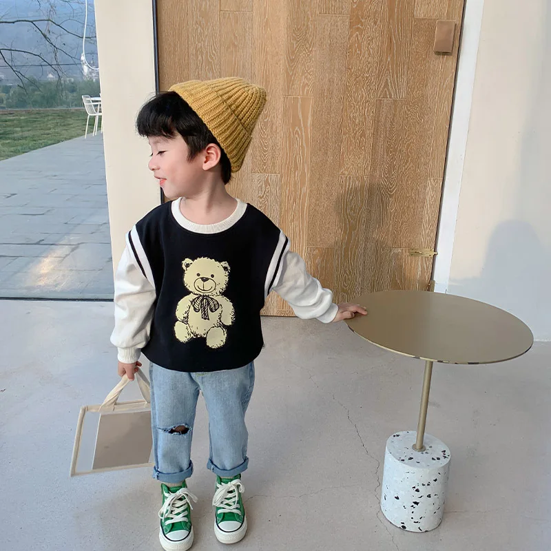 New Bear Spring Autumn Boys Sweatshirts Jacket Coat Kids Overcoat Outwear Teenager Tops Children Clothes Plus Size Cotton 2021
New Bear Spring Autumn Boys Sweatshirts Jacket Coat Kids Overcoat Outwear Teenager Tops Children Clothes Plus Size Cotton 2021