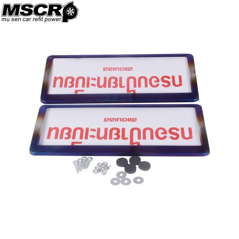 

2pcs/set Universal Neo Chrome Thailand license plate frame holder Stainless Steel Durable Rust Protection for Vehicles-YX00018